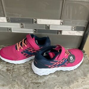 Saucony Big Wind Sneaker Kids Girls Pink  Lace Up Rubber Sole 1.5 New